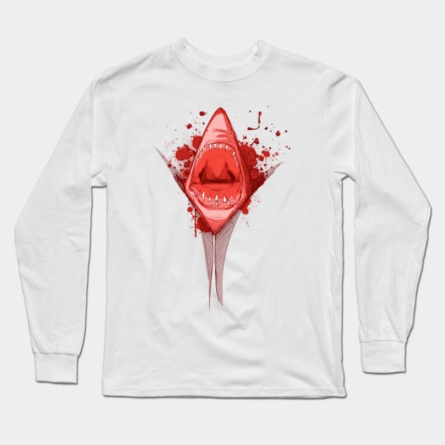 Shark Week Long Sleeve T-Shirt by LVBart